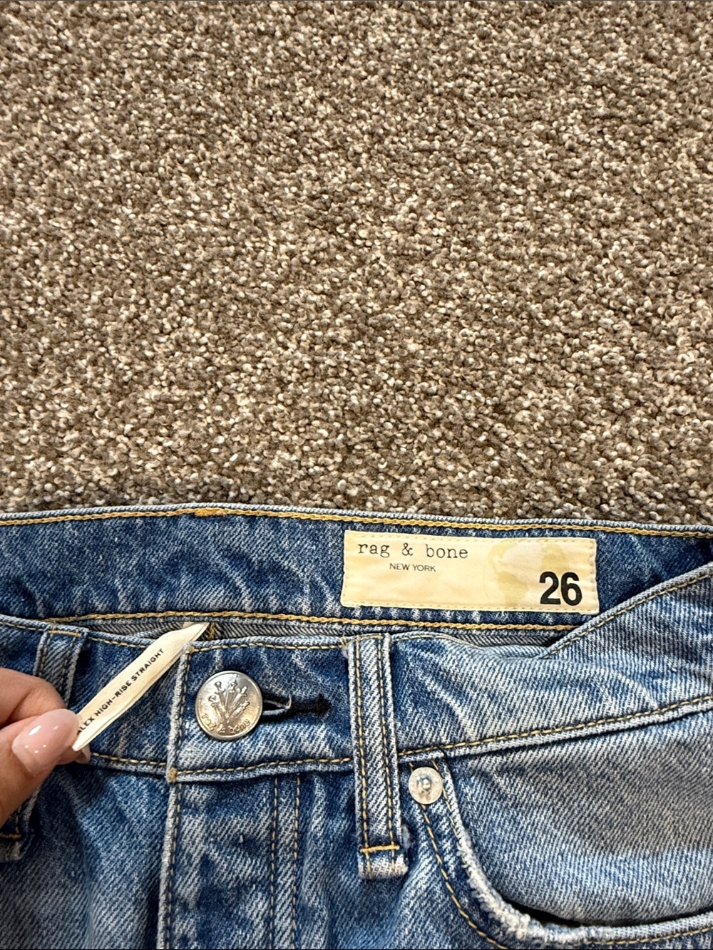 Alex High Rise Straight Jean Rag & Bone - Picture 2 of 2